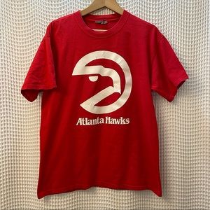 Atlanta Hawk’s NBA Logo Throwback Vintage 00s Double Stitch T Shirt
